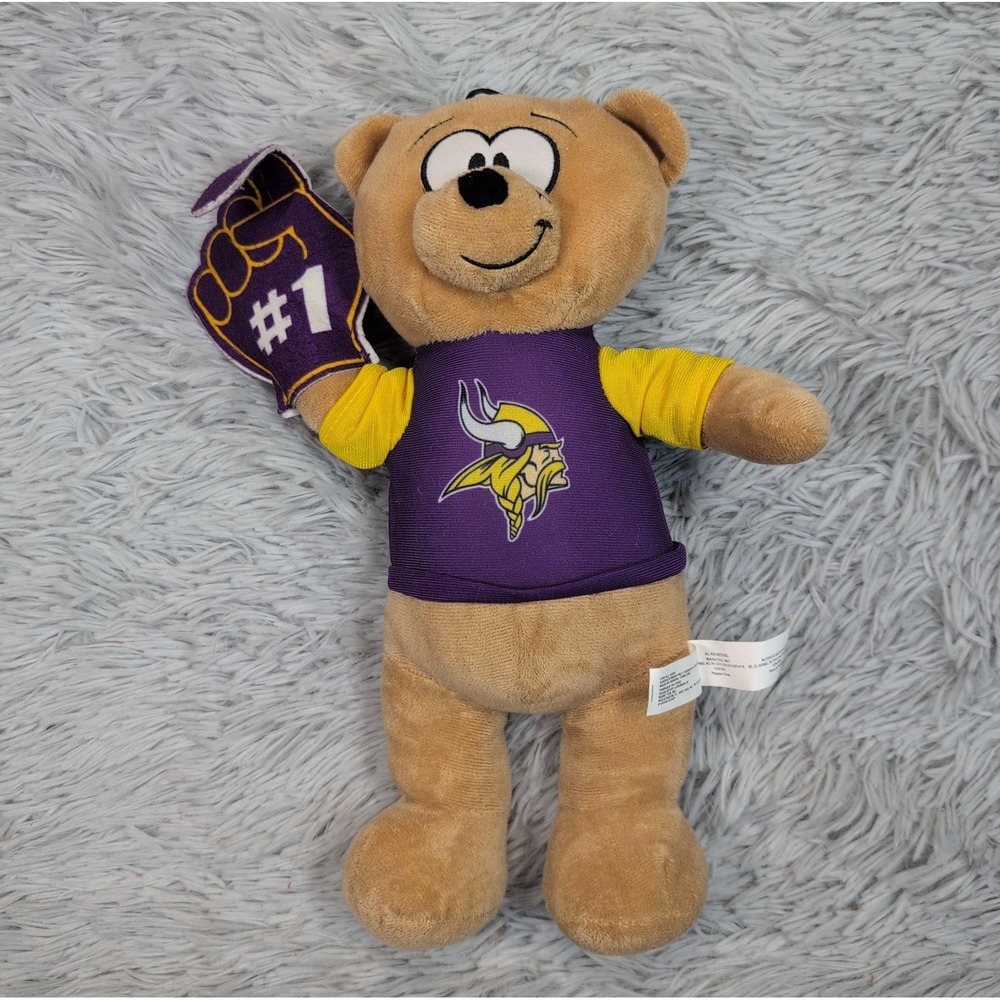 NFL Minnesota Vikings Football Bear Stuffy Plush Toy Logo #1 Good Stuff